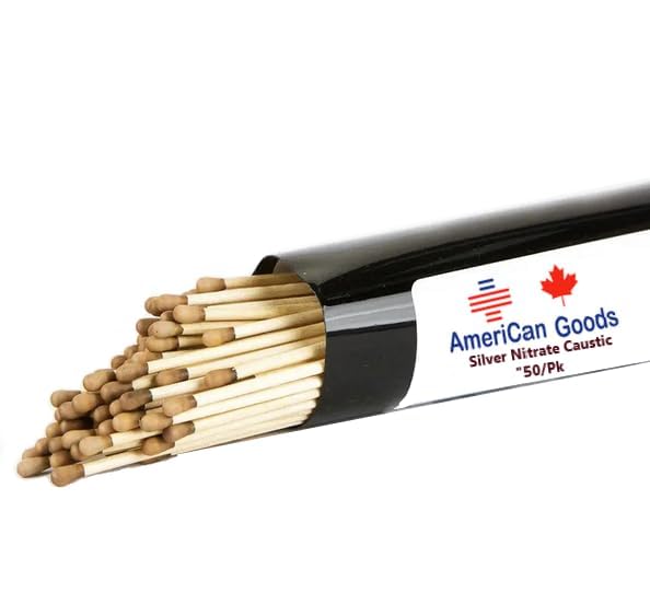 100 Pack Wood Silver Nitrate Caustic 6 Inch Applicators for Precision