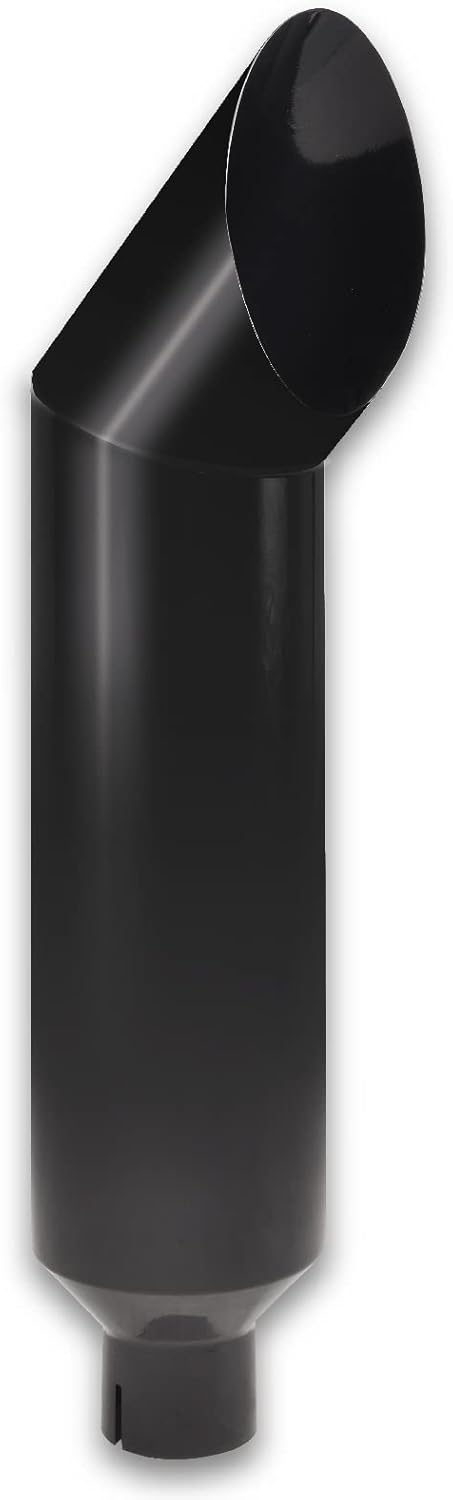 4 Inch Inlet 8 Inch Outlet Gloss Black Stainless Steel Exhaust Tip