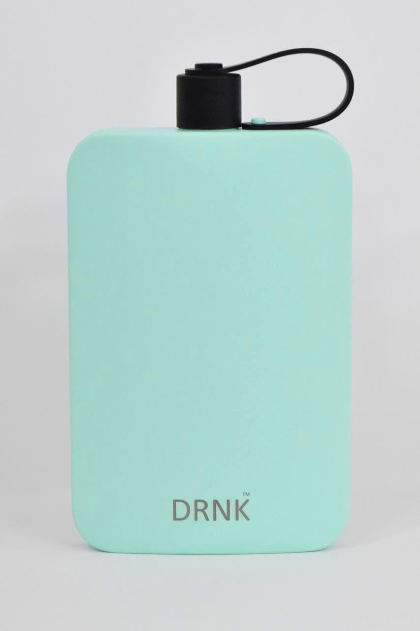 DRNK Stainless Steel Flat Reusable Slim Water Bottle Leak Proof