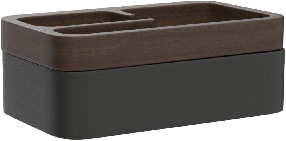 Revov EDC Tray Box: Magnetic Rotating Lid, Desk Organizer