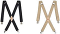 Dickies Mens 1-1/4ft Solid Straight Clip Suspenders - Durable Workwear