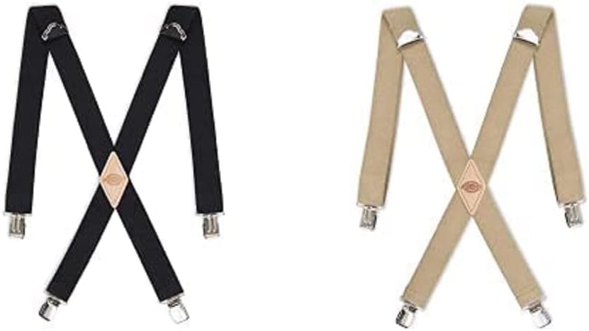 Dickies Mens 1-1/4 Solid Straight Clip Suspenders for Style
