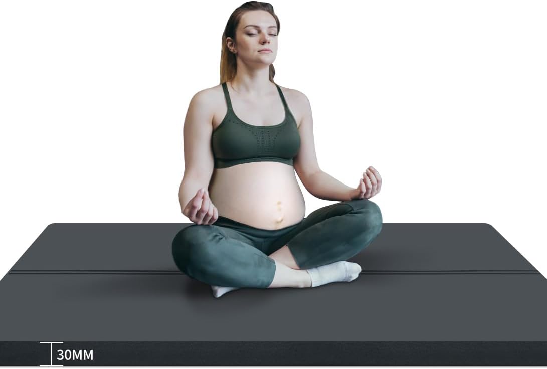 LERYG Large TPE Yoga Mat - 30mm Thick Non-Slip for All Workouts