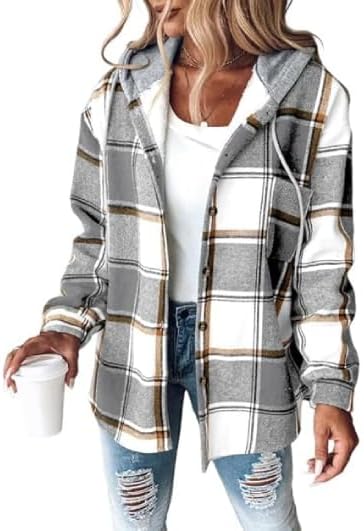 Womens Lightweight Casual Jacket with Fleece Lining and Hood