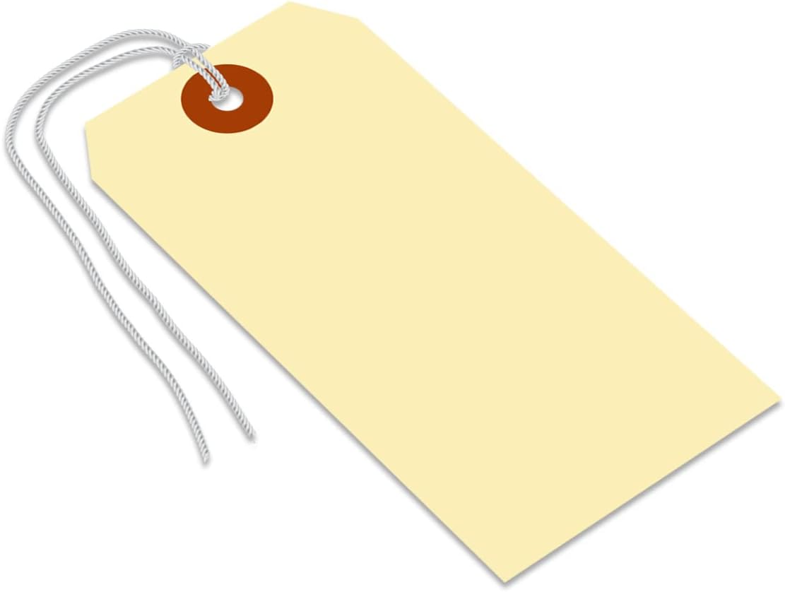 SmartSign Blank Shipping Tags - Durable Manila Tags, Pack of 1000