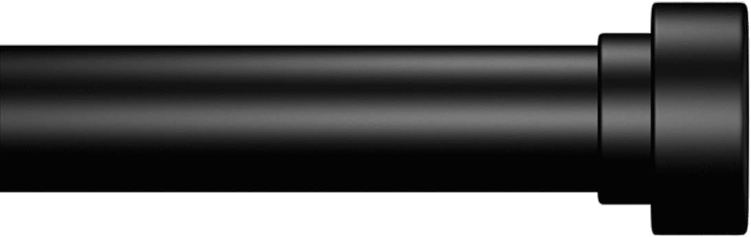 Adjustable Window Curtain Rod: 16-120 inches, Elegant Black Finish