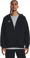 Under Armour Men's Rival Fleece Full Zip Hoodie - Warm, Soft Fit Open