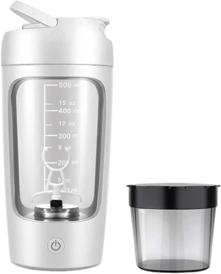 Rechargeable Electric Protein Shaker | FREE Powder Cup | Tritan | 650ml | Gym Essential