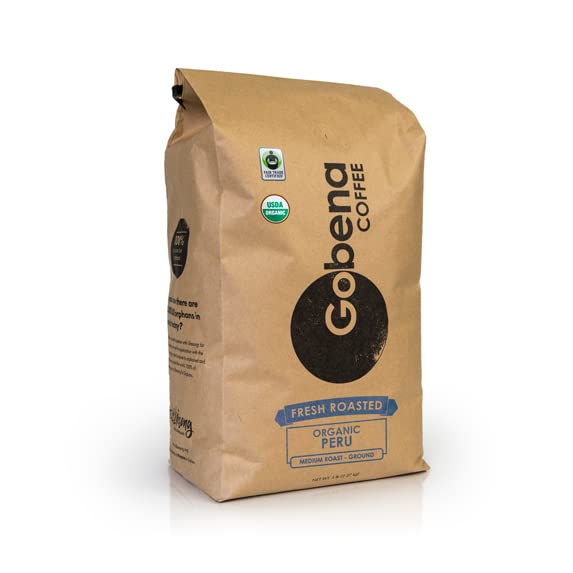 5lb Fair Trade Organic Peruvian Ground Coffee for True Coffee Lovers