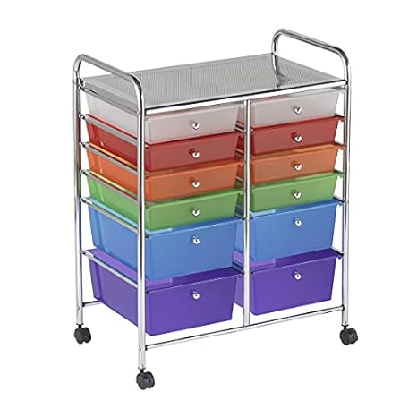 ECR4Kids 12-Drawer Mobile Organizer for Efficient Storage