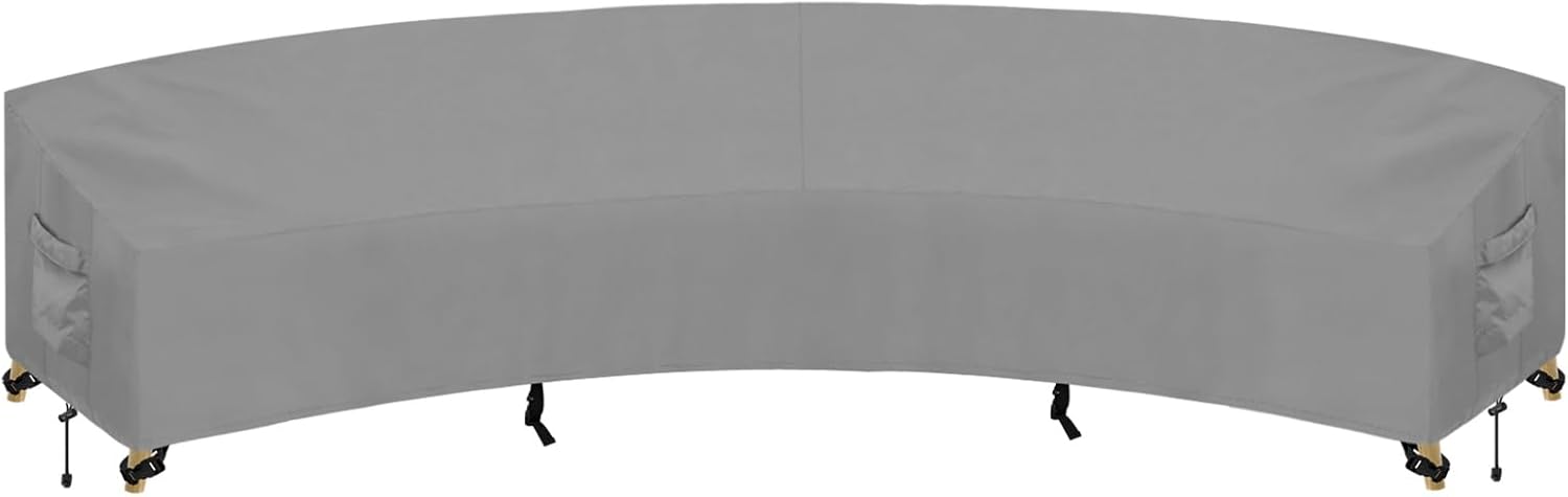 PureFit Outdoor Sectional Sofa Cover for Curved Patio Furniture