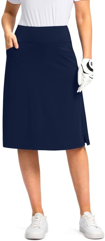 Viodia 25 Inch Knee Length Skorts for Women with Pockets