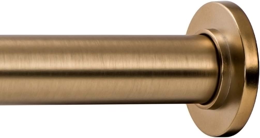 Ivilon Tension Curtain Rod for Windows or Shower, Warm Gold