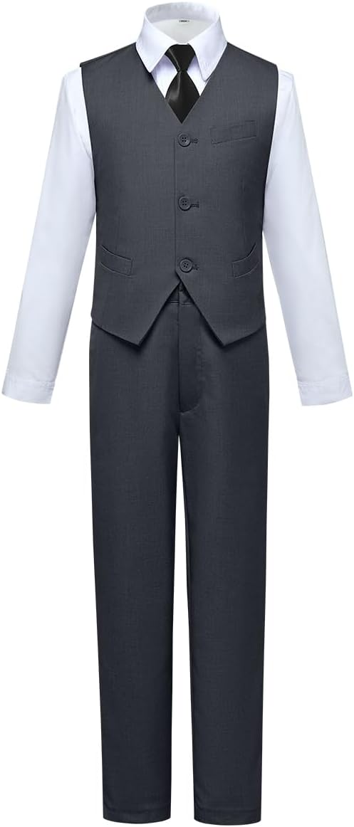 Visaccy Boys Slim Fit Dress Clothes for Special Occasions