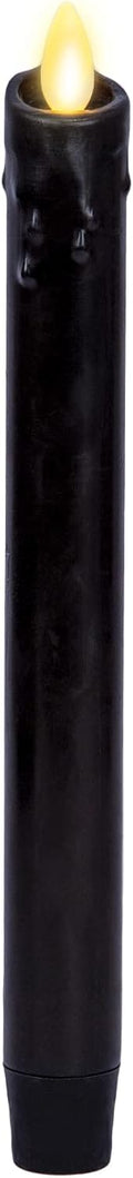 Luminara Black Wax Drip Flameless Candle Tapers for Halloween