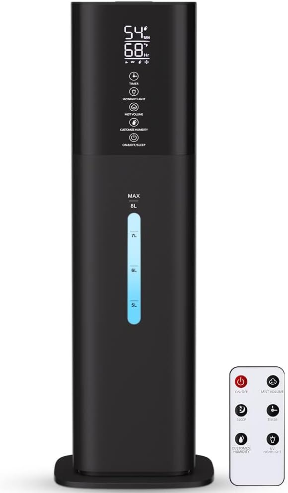 Honovos Large Room Humidifier with 7 Colors Light & Timer