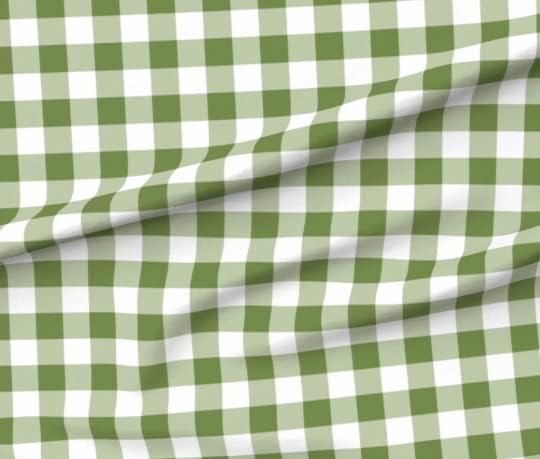 1in Checkered Gingham PolyPoplin Fabric for Sewing and Crafts