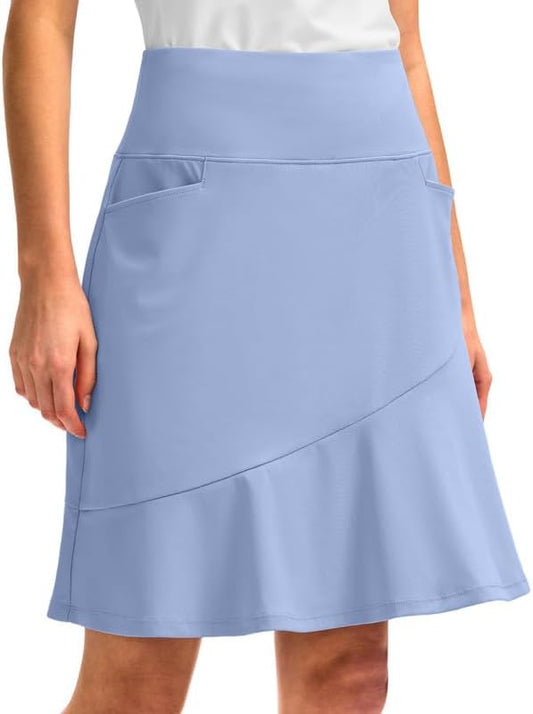 G Gradual 20 Inch Knee Length Golf Skirts with 5 Pockets