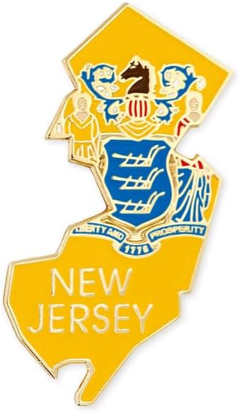 New Jersey State Shape Flag Lapel Pin for Proud Locals and Visitors