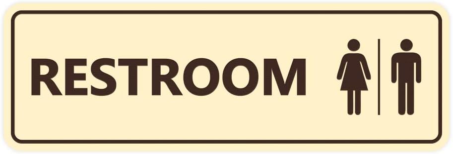 Standard All Gender Restroom Sign 5 Pack for Modern Spaces
