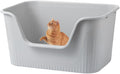 XL Jumbo Litter Box for Big Cats - Extra Large 25 x 17 x 13 in Grey