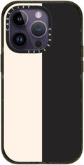 iPhone 14 Pro Case White/Black Colorblock - Glossy Black