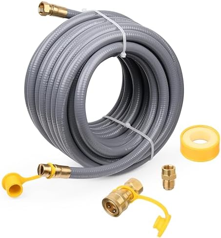 Natural Gas Hose 1/2 Inch 48Ft for Grill and BBQ Appliances