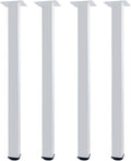 QLLY 30 inch Adjustable Metal Desk Legs, Set of 4 - Stable Modern