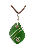 Yinahawaii Handmade Hawaii Sea Glass Necklace - Emerald Green