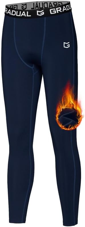 G Gradual Boys' Thermal Compression Basketball Leggings