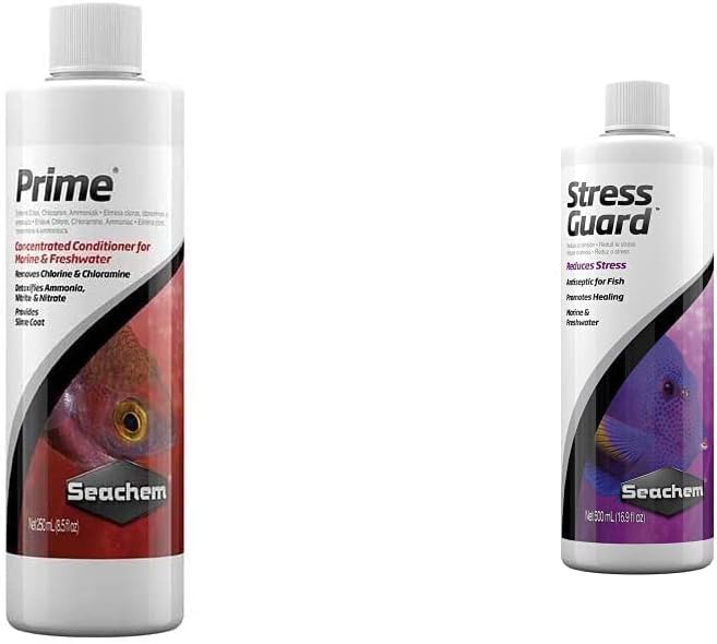 Seachem Prime and StressGuard Water Conditioners for Aquariums