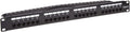 Monoprice 24-Port Cat6 Unshielded Patch Panel - High Density 1U
