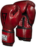 TITLE Boxing Blood Red Leather Bag Gloves - Durable Bag Gloves
