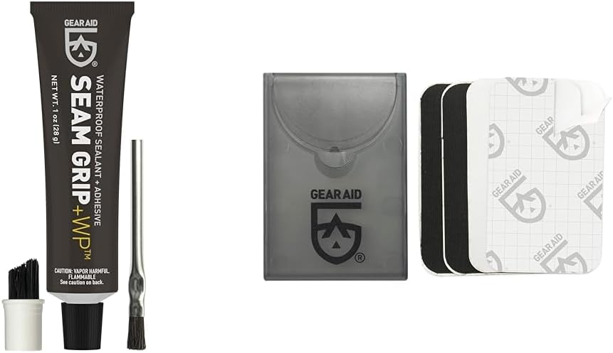 Gear Aid Seam Grip WP Waterproof Sealant & Adhesive + Tenacious Tape Patches - Repair Kit by GEAR AID
