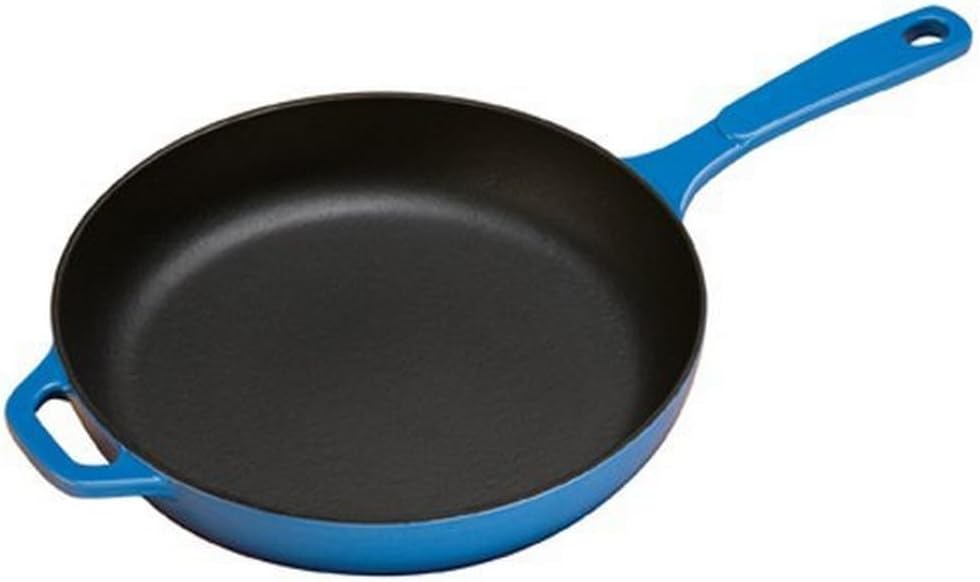 Lodge EC11S33 Enameled Cast Iron Skillet in Caribbean Blue