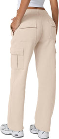 QINSEN Womens Medium Waist Baggy Elastic Waist Sweatpants - Cozy cuts