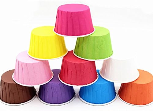 500-Pack Random Colorful Baking Cups for Cupcakes and Muffins