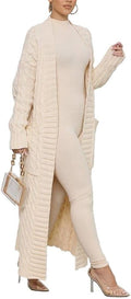 Long Sweaters for Women Cardigan Open Front Long Sleeve Plus Size