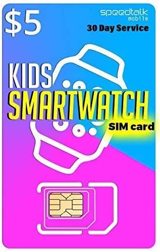 SpeedTalk Kids Smartwatch Sim Kit | GPS Tracking | 30-Day Plan