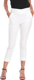 HDE Pull On Capri Pants for Women with Pockets - Comfortable