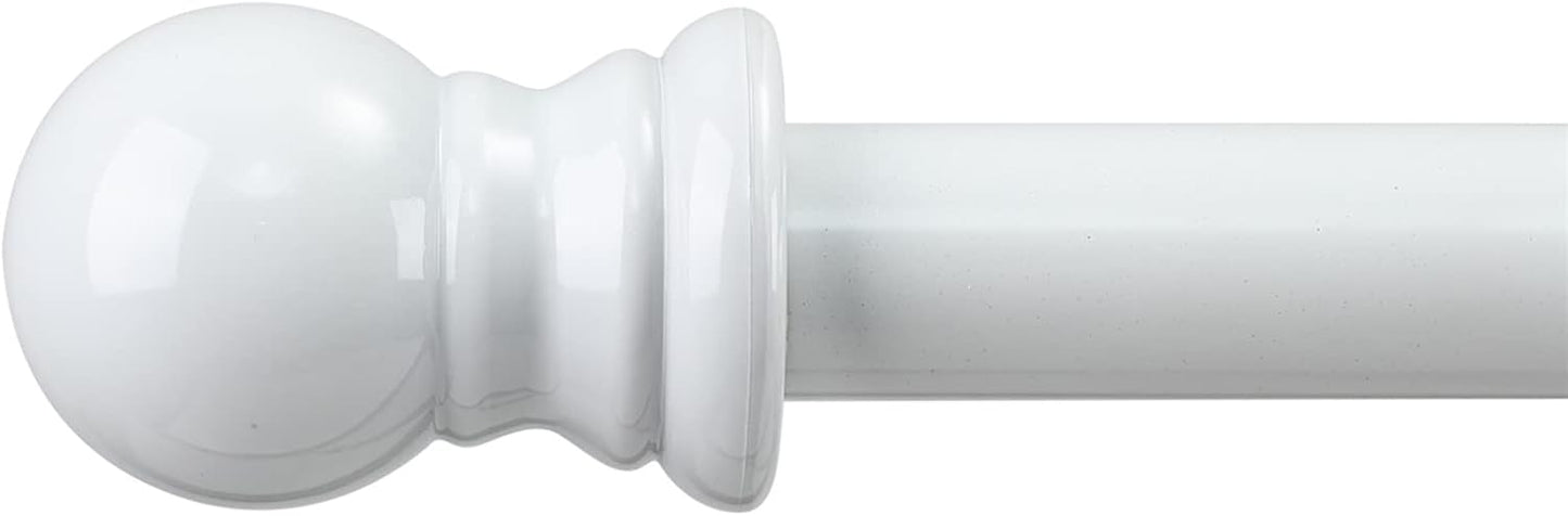 Adjustable Heavy Duty Curtain Rod Set - Blackout Drapery Rods with Brackets - Farmhouse Chic