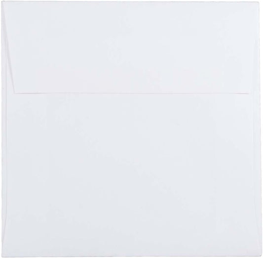 JAM PAPER 5.5 x 5.5 Square Invitation Envelopes - White Pack