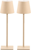 2 Pack Cordless Table Lamps with Stepless Dimming - Rechargeable LED