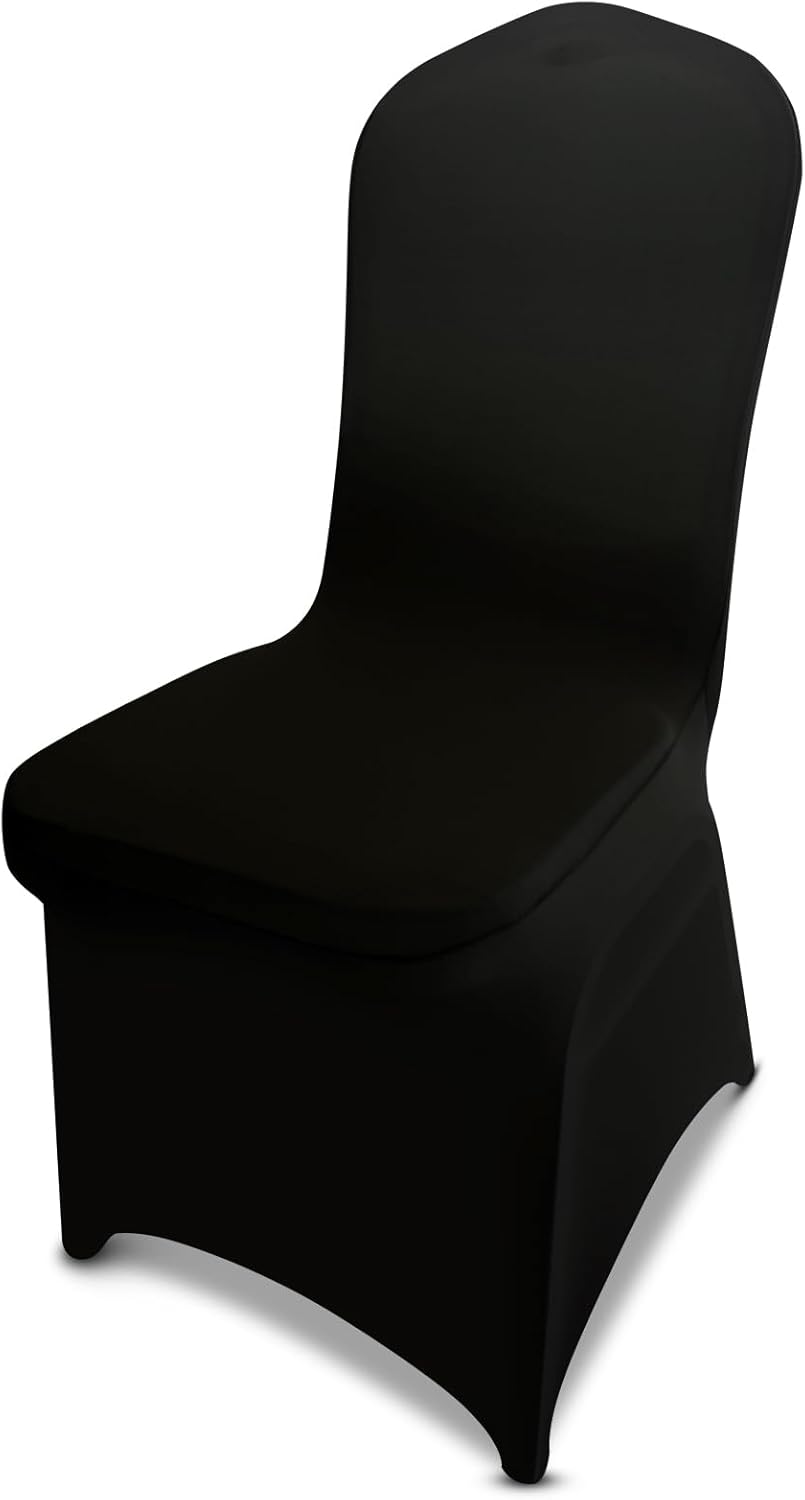 Premium Black Stretch Chair Covers for Weddings and Events