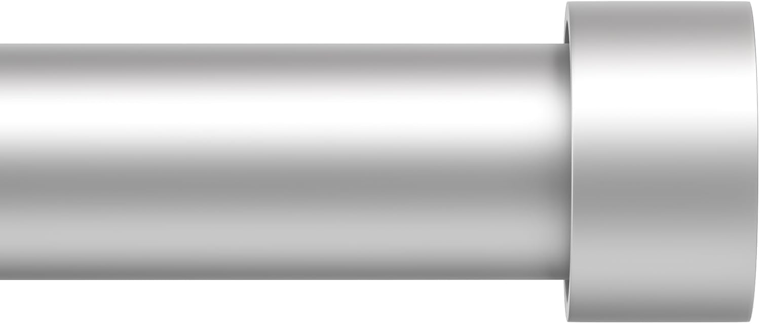 Silver Extra Long Curtain Rod 30 to 226 inch for Heavy Drapes