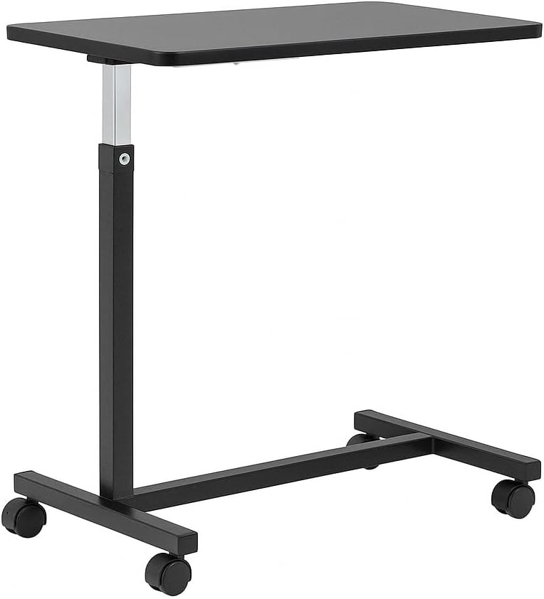 Adjustable Overbed Table on Wheels for Home and Hospital Use