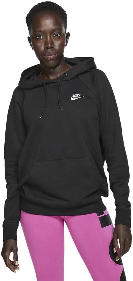 Nike Essential Hoodie Fleece XS: Black/White