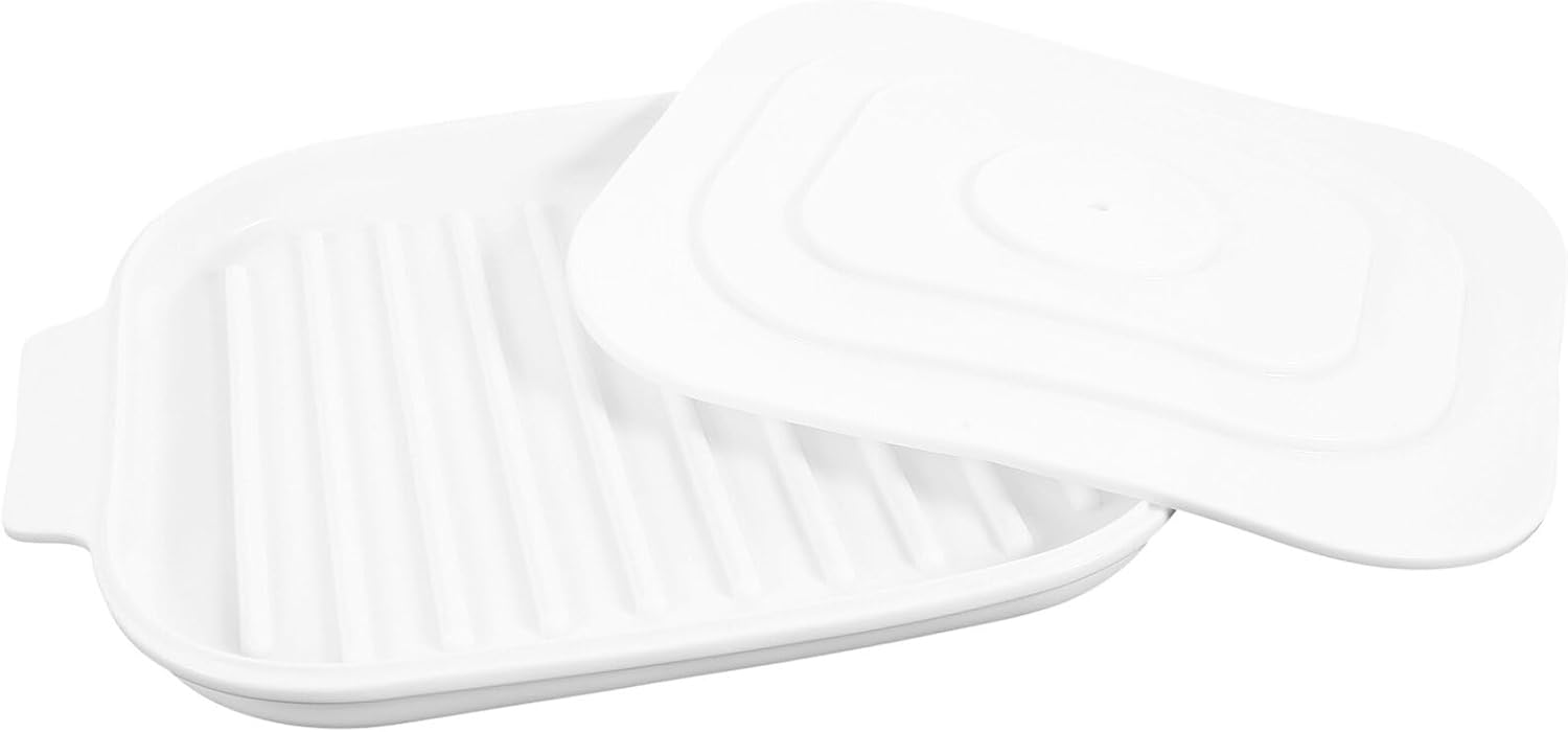 VECES Microwave Bacon Tray - Crispy Bacon in Minutes!