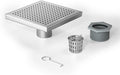 Square Shower Drain 8ft 304 Stainless Steel Floor Drain - Brushed