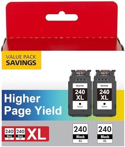 240XL Black Ink Cartridge Replacement for Canon Printers